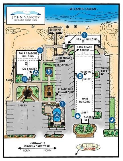 Outer Banks Hotel Map | Nags Head Hotel | Kill Devil Hills Hotels